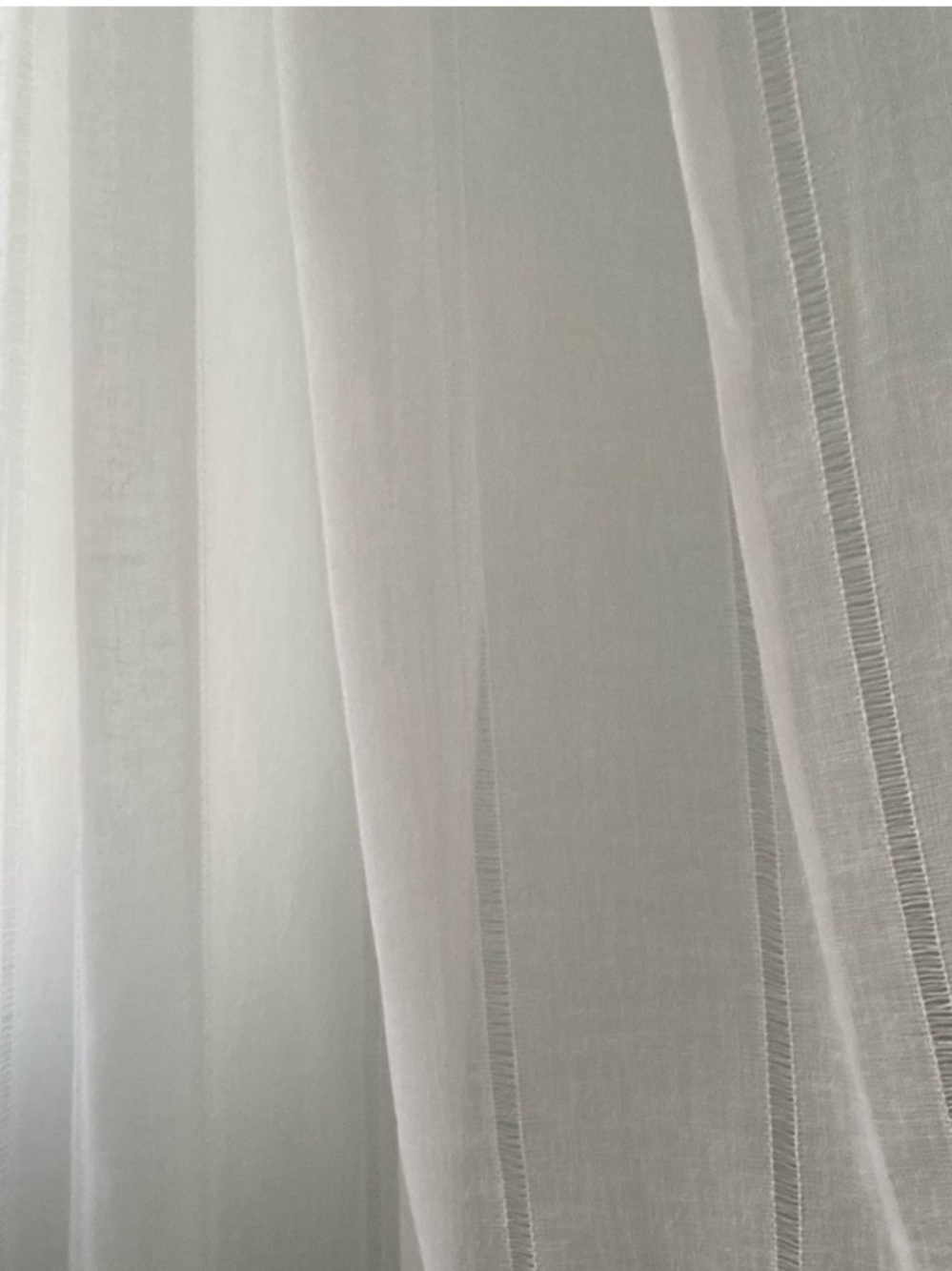 Ralph Lauren Hamilton 2 Panels White Sheer Window Curtain 54X84 NEW